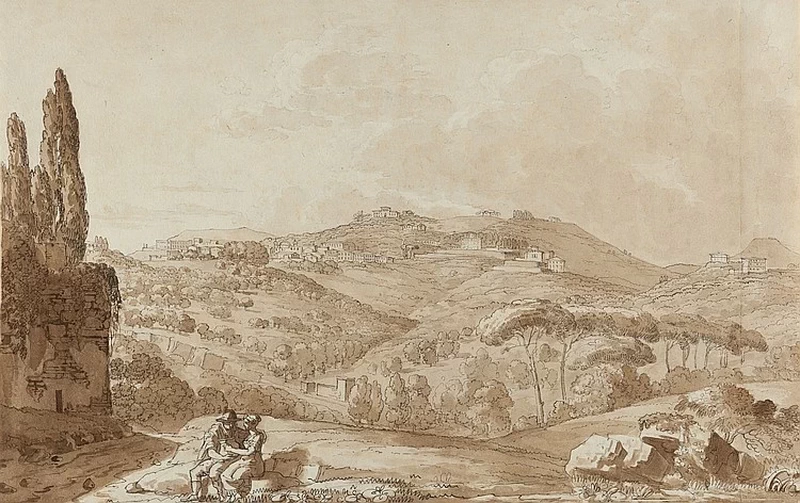  90-Luigi Basiletti-cava a Tolfa, vicino a Civitavecchia